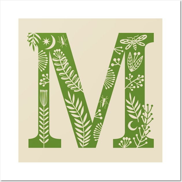 Letter M Grass Green Wall Art by Maggiemagoo Designs